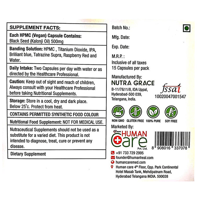 B Seed Blackseed Oil 500mg Capsule