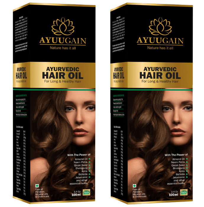 Ayuugain Ayurvedic Hair Oil (100ml Each) - Classic Derma