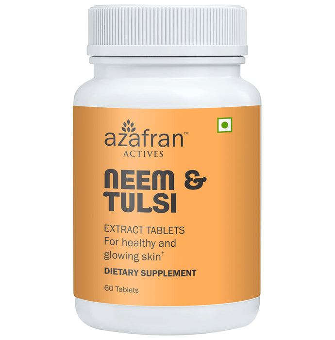 Azafran Actives Neem & Tulsi Extract Tablet - Classic Derma