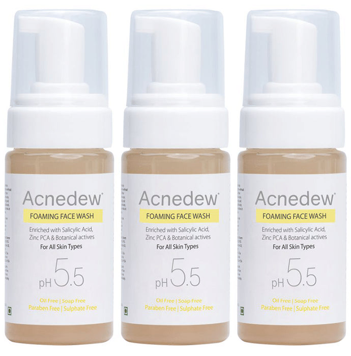 Acnedew PH 5.5 Foaming Face Wash (100ml Each) - Classic Derma