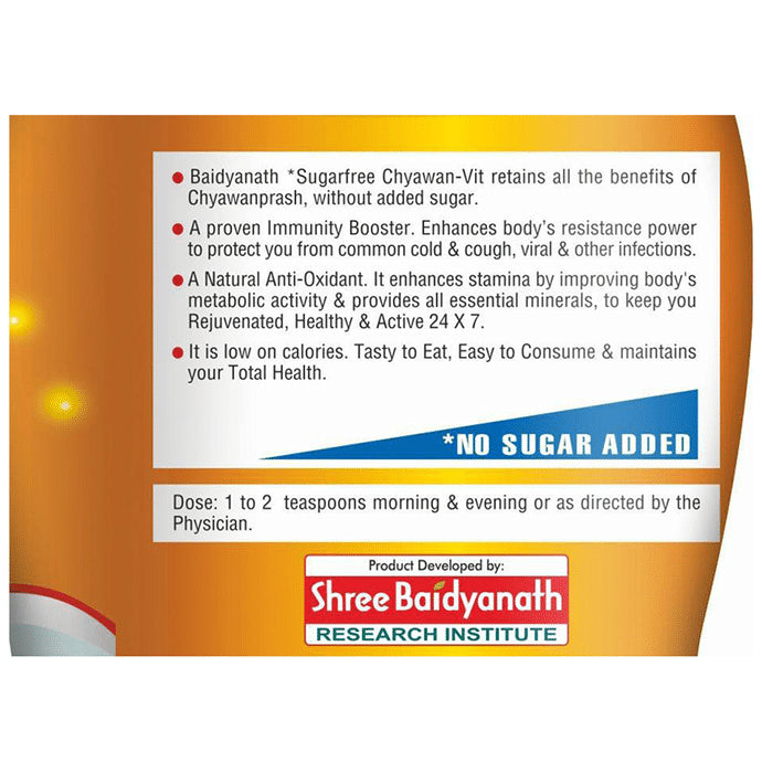 Baidyanath (Noida) Chyawan-Vit Sugarfree Chyawanprash for Boosting Immunity