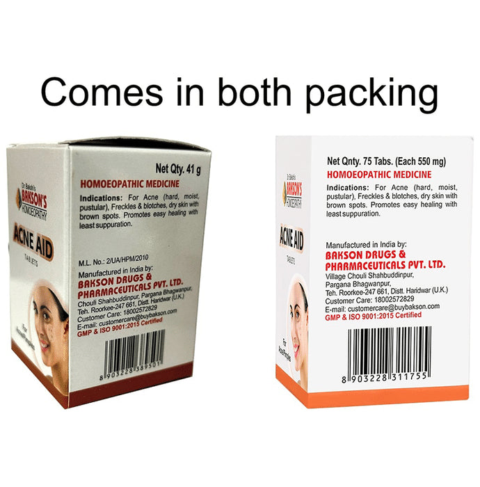 Bakson's Homeopathy Acne Aid Tablet