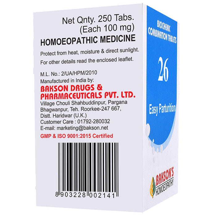 Bakson's Homeopathy Biocombination 26 Tablet