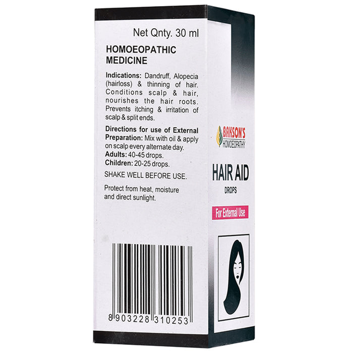 Bakson's Homeopathy Hair Aid Drop for External Use