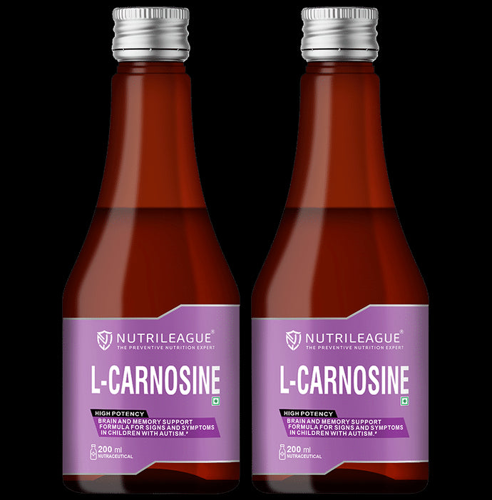 Nutrileague L-Carnosine 100mg Syrup for Brain & Memory Support (200ml Each) - Classic Derma