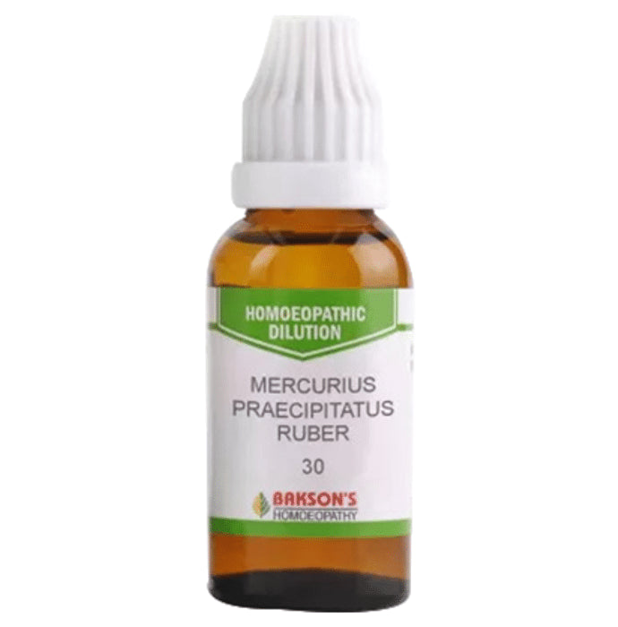 Bakson's Homeopathy Mercurius Praecipitatus Ruber Dilution 30