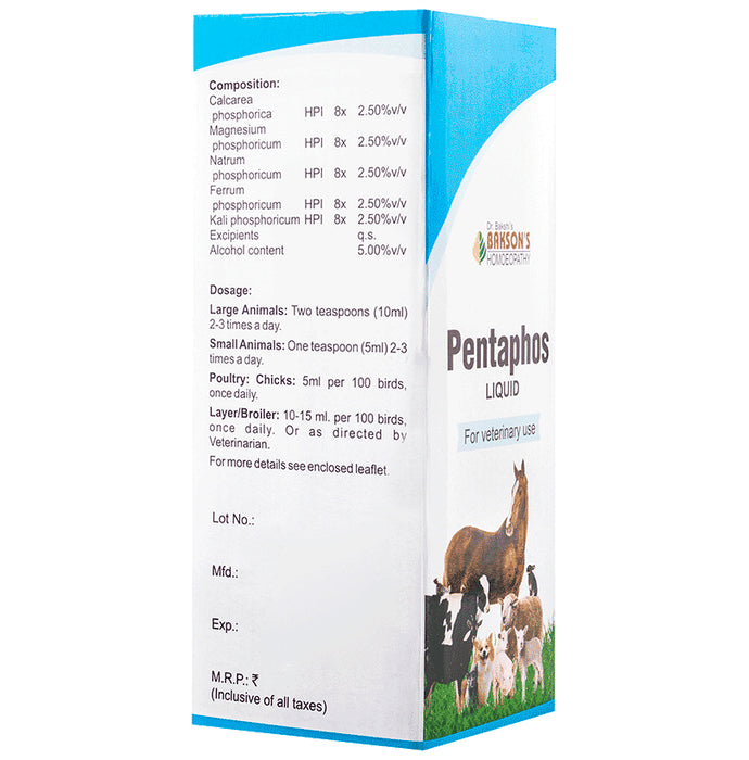 Bakson's Homeopathy Pentaphos Liquid for Veterinary Use