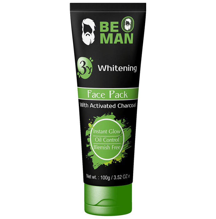 Be O Man Activated Charcoal and Skin Lightening Face Pack - Classic Derma