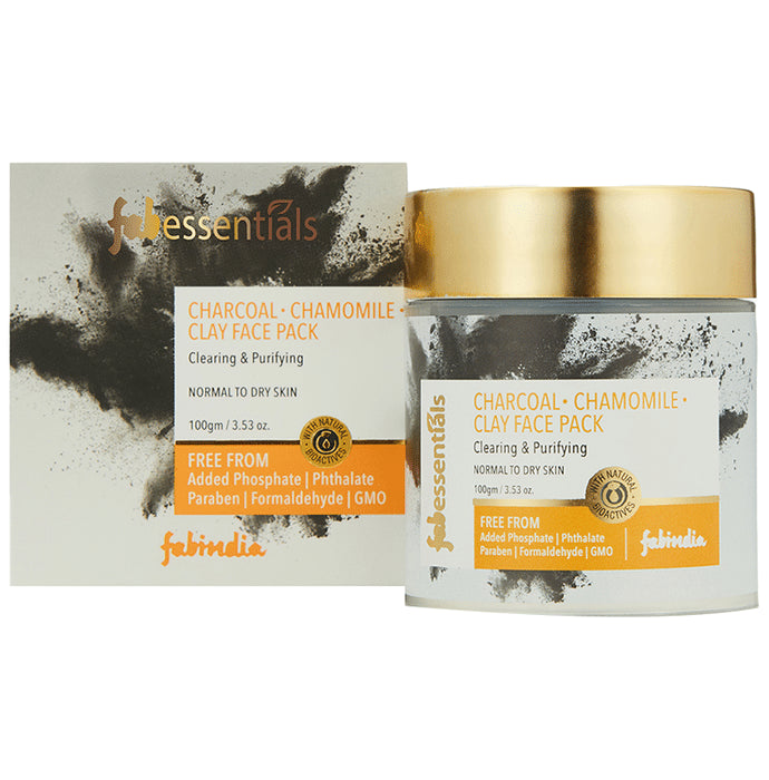 Fabessentials Charcoal, Chamomile & Clay Face Pack - Classic Derma