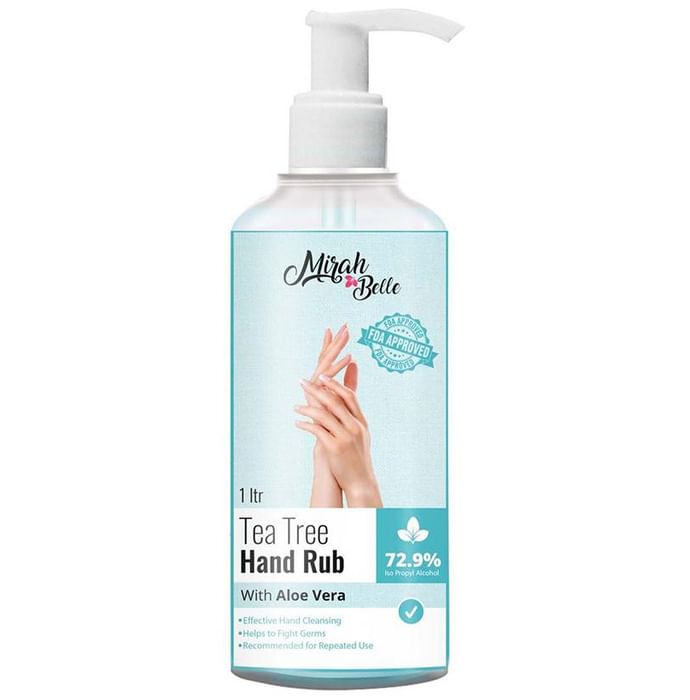 Mirah Belle Hand Rub Sanitizer (1ltr Each) Tea Tree with Aloe Vera - Classic Derma