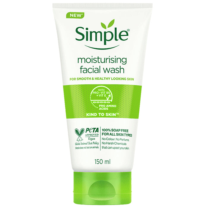 Simple Moisturising Kind to Skin Facial Face Wash - Classic Derma