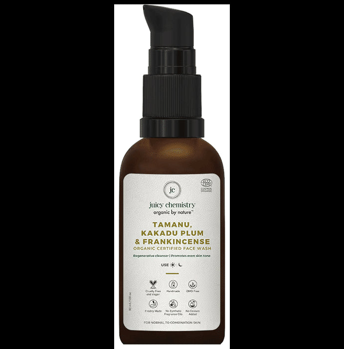 Juicy Chemistry Tamanu, Kakadu Plum & Frankincense Organic Certified Face Wash - Classic Derma