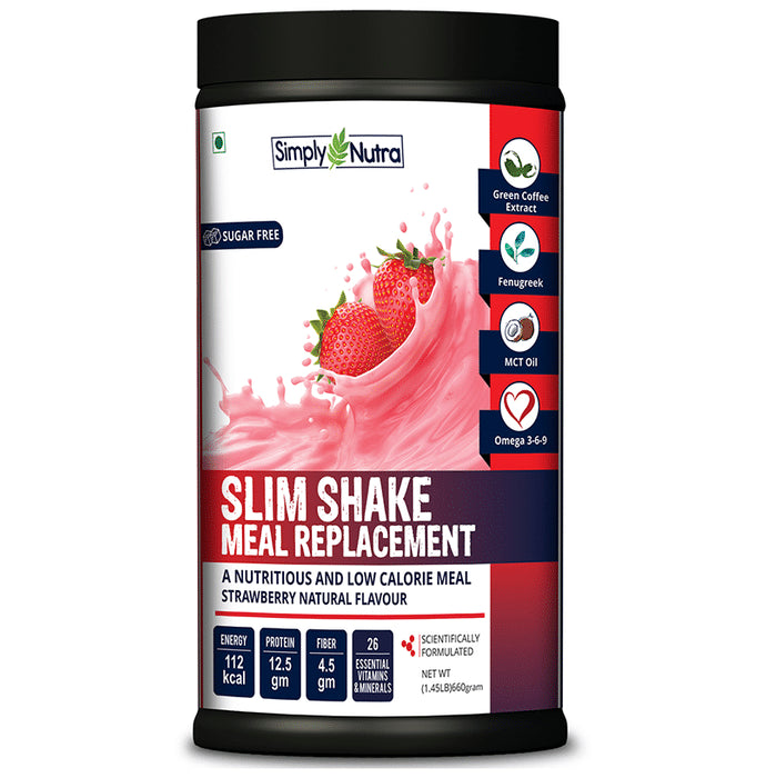 Simply Nutra Slim Shake Meal Repalcement Strawberry Natural Sugar Free - Classic Derma