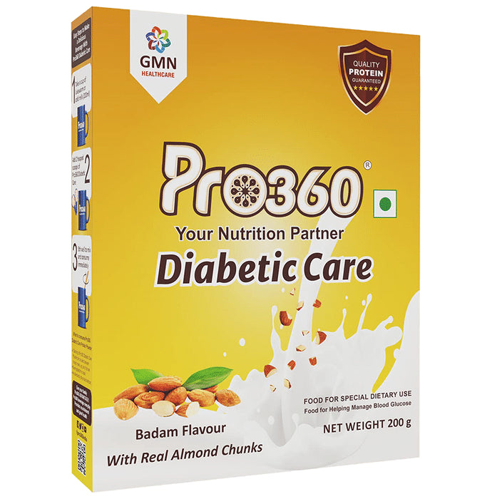 Pro360 Diabetic Care Protein | Flavour Powder Badam - Classic Derma