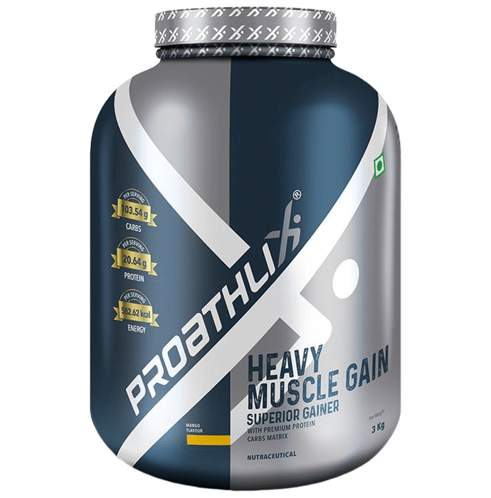 Proathlix Heavy Muscle Gain Superior Gainer Powder Mango - Classic Derma