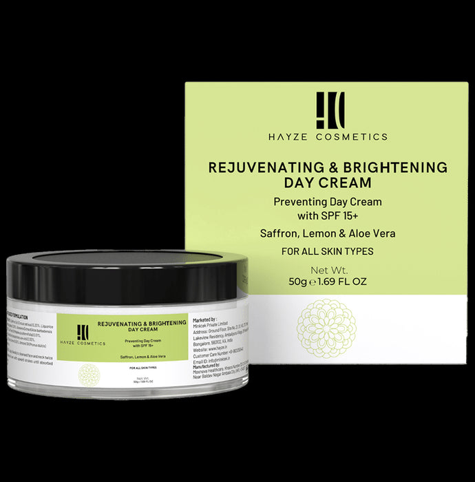 Hayze Cosmetics Rejuvenating & Brightening Day Cream SPF15+ - Classic Derma