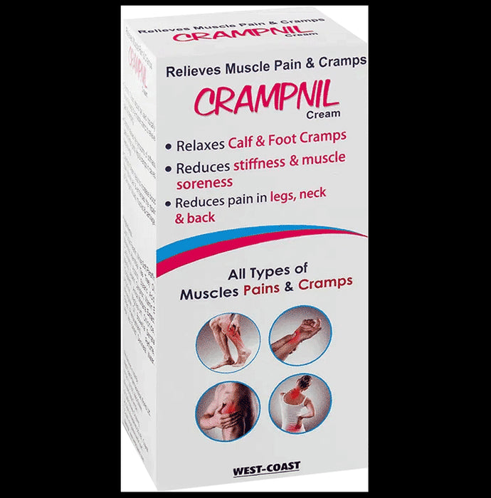 West-Coast Crampnil Cream helps to relieve muscle pain, joint pain, menstrual & leg cramps, suitable for sports, for Men & Women - Classic Derma