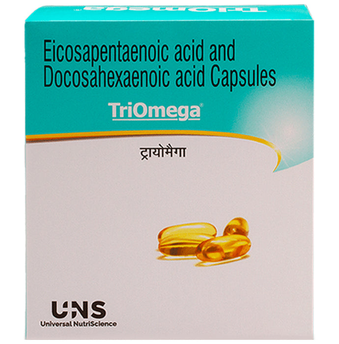 Triomega Soft Gelatin Capsule with Omega 3 and Vitamin E, Prevents Diabetic Neuropathy - Classic Derma