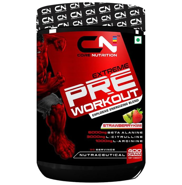 Core Nutrition Extreme Pre Workout Powder Strawberry-Kiwi - Classic Derma