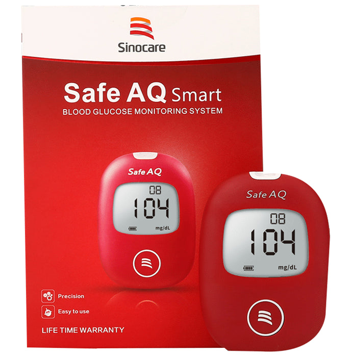 Sinocare Safe AQ Smart Glucometer Blood Glucose Monitoring System - Classic Derma