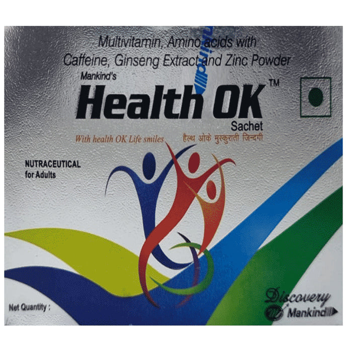 Health OK Powder with Multivitamin, Amino Acid, Ginseng & Zinc - Classic Derma