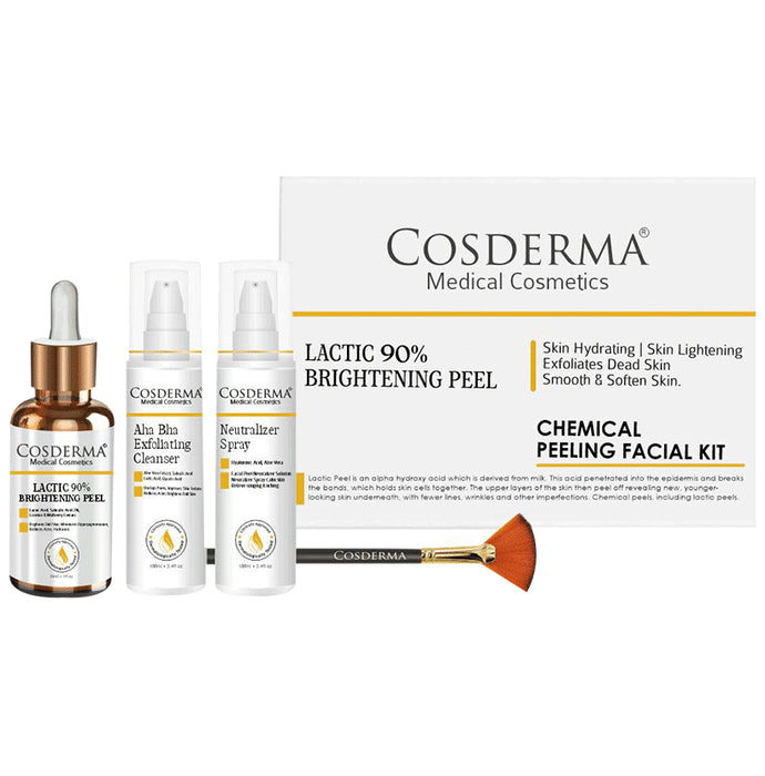 Cosderma Lactic 90% Brightening Peel | Chemical Peeling Facial Kit - Classic Derma