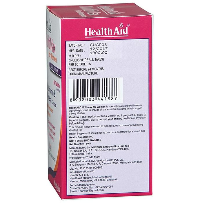 Healthaid Multimax Women Multivitamin & Mineral Complex Tablet