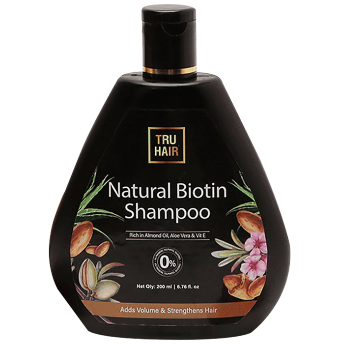 Tru Hair Natural Biotin Shampoo for Hair Fall & Promotes Hair Growth - Classic Derma