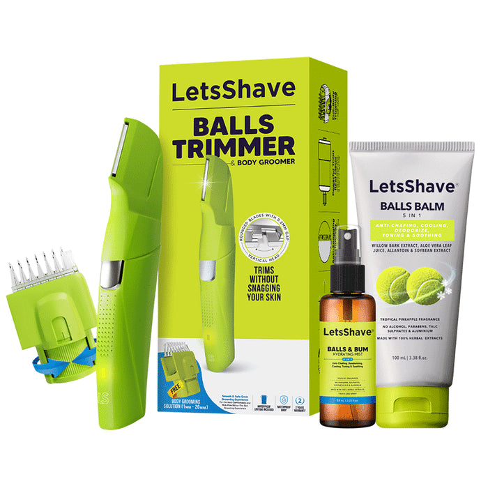LetsShave Balls Trimmer and Body Groomer Kit - Classic Derma