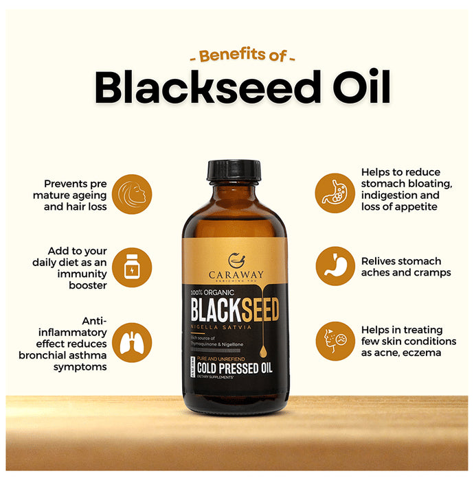 Caraway 100% Organic Black Seed Cold Pressed Oil