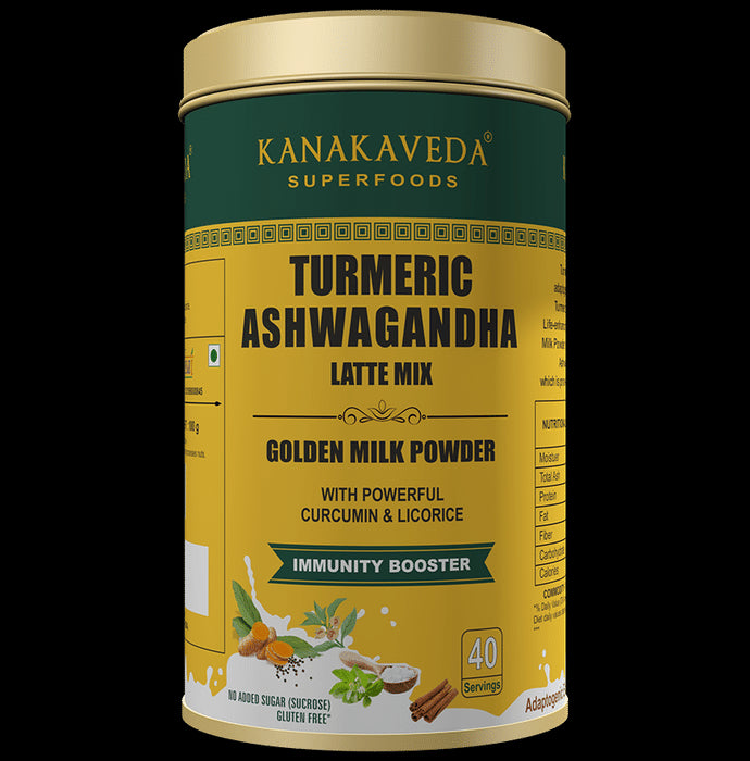 Kanakaveda Turmeric Ashwagandha Latte Mix Powder - Classic Derma