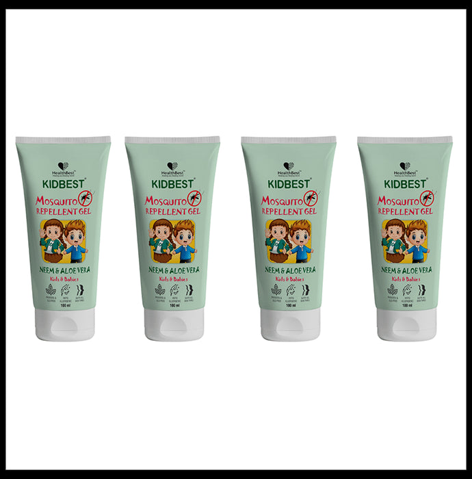 HealthBest Kidbest Mosquito Repellent Gel Neem & Aloe Vera Kids & Babies (100ml Each) - Classic Derma