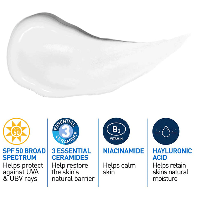 CeraVe AM Facial Moisturising Lotion for Normal to Dry Skin SPF 50