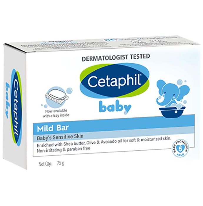 Cetaphil Baby Mild Bar with Shea Butter | Moisturises the Skin | Paraben Free