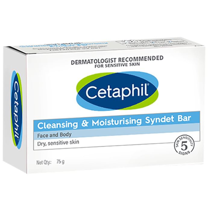 Cetaphil Cleansing & Moisturising Syndet Bar | For Dry & Sensitive Skin