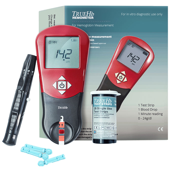 TrueHb Hemoglobin Meter with 25 Strips - Classic Derma