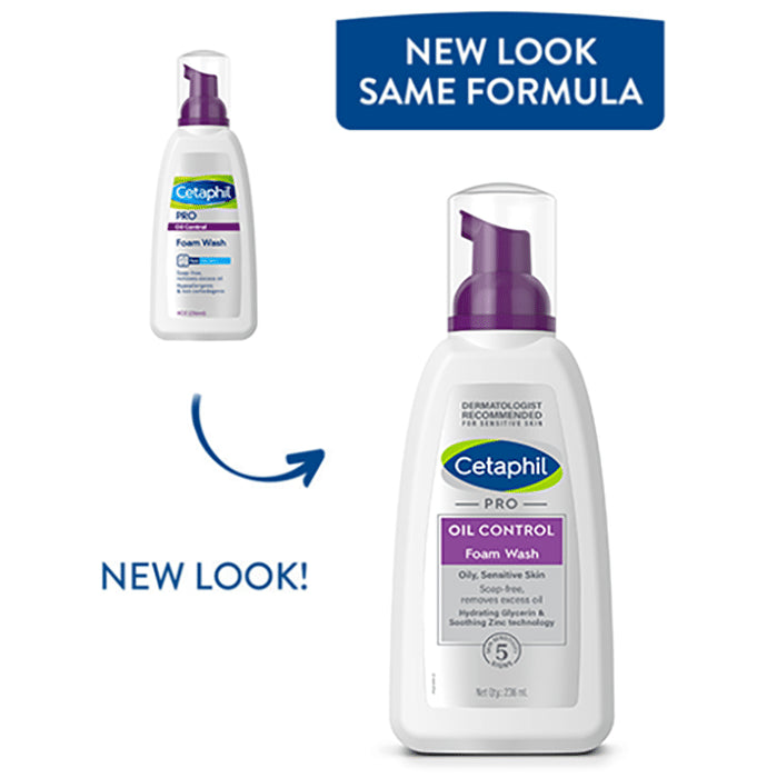 Cetaphil Pro Oil Control Soap Free Foam Wash | For Oily, Sensitive Skin