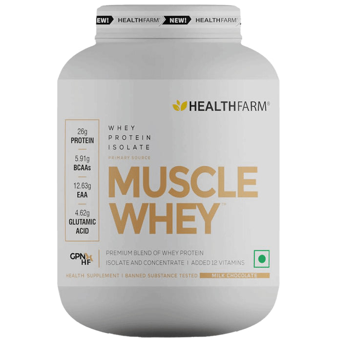 Healthfarm Muscle Whey Powder Milk Chocolate - Classic Derma
