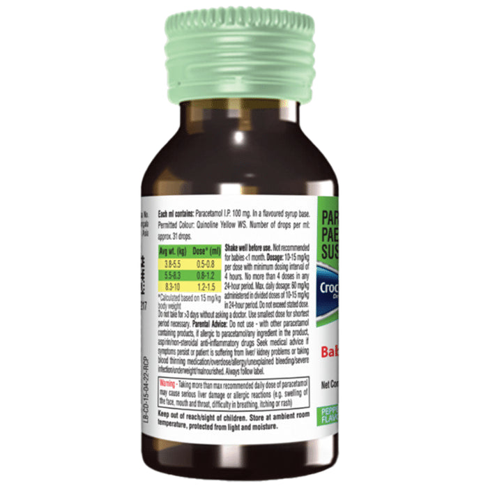 Crocin Baby Paracetamol Paediatric Drops | Flavour Peppermint