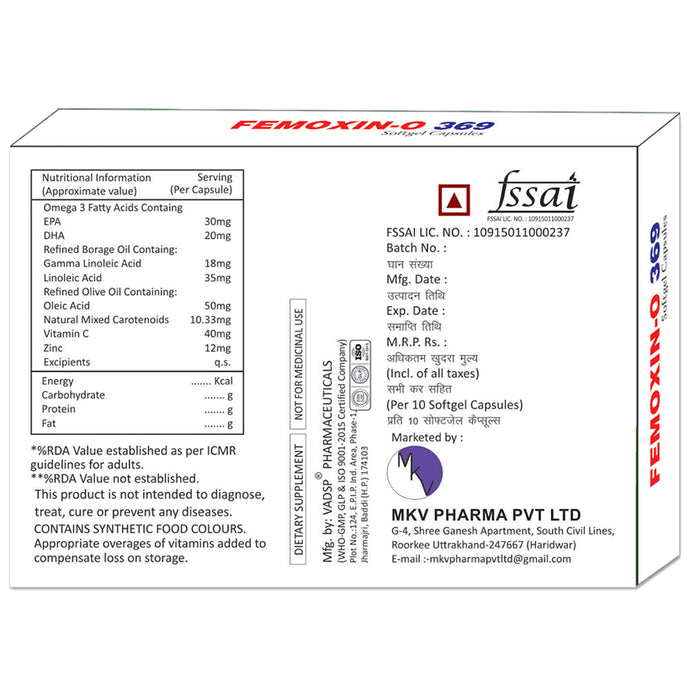 Femoxin-O 369 Softgel Capsule