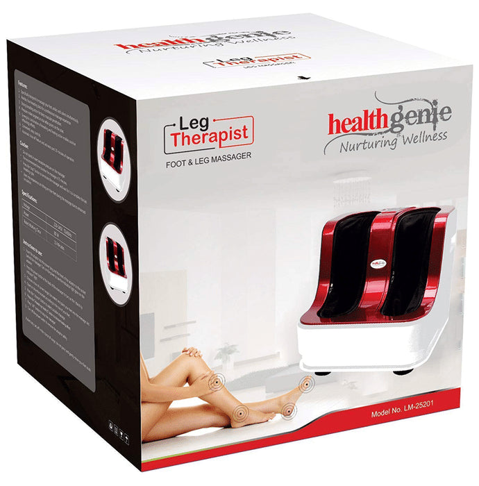 Healthgenie Foot & Leg Massager for Pain Relief with Kneading and Heating Functions Red - Classic Derma