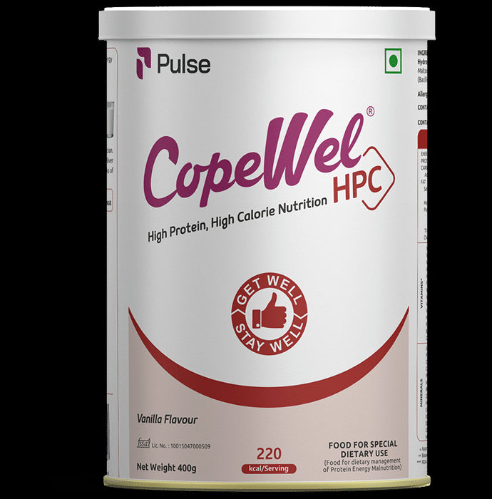 Pulse CopeWel HPC for High Protein & High Calorie Nutrition | Flavour Powder Vanilla - Classic Derma