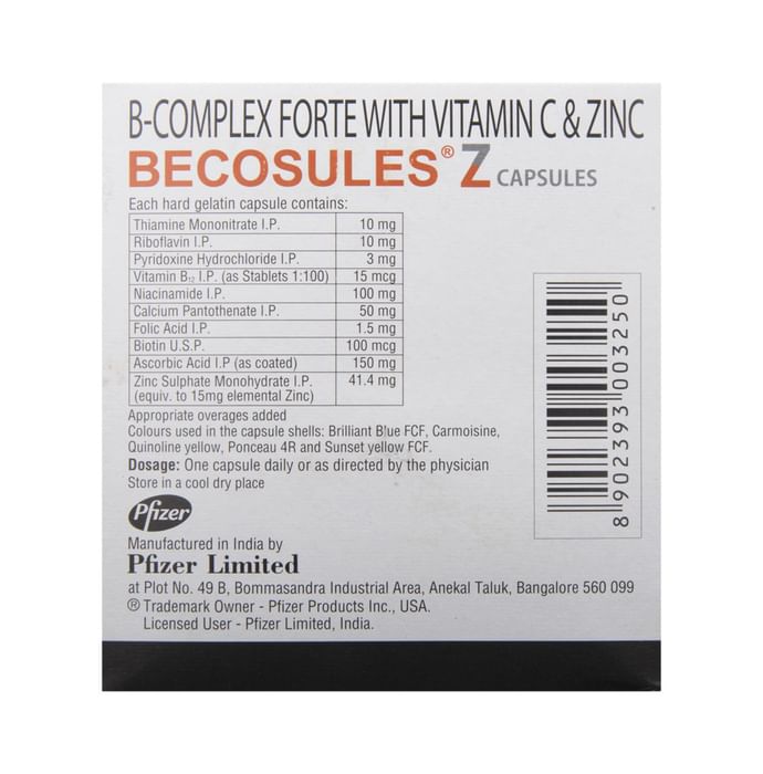 Combo Pack of Vizylac Capsule (15) & Becosules Z Capsule (20)