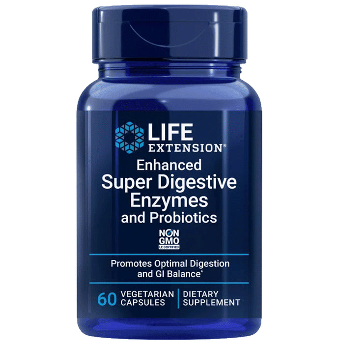 Life Extension Enhanced Super Digestive Enzymes & Probiotics | Vegetarian Capsule for Gut Health - Classic Derma