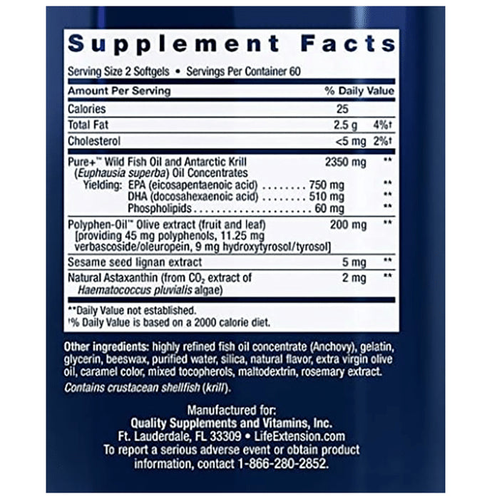 Life Extension Super Omega-3 Plus Softgels