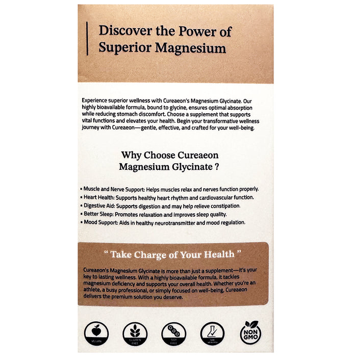 Cureaeon Combo Pack of Magnesium Glycinate Veg Capsule(120) & Magtein Magnesium L-Threonate Veg Capsule(90)