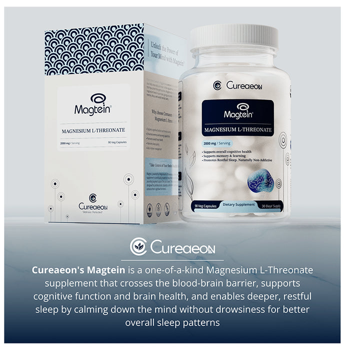 Cureaeon Magtein Magnesium L-Threonate Vegetarian Capsule (90 Each)
