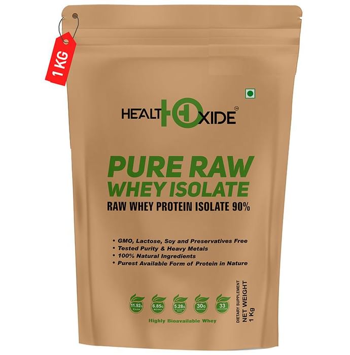 HealthOxide Pure Raw Whey Protein Isolate 90% Powder - Classic Derma