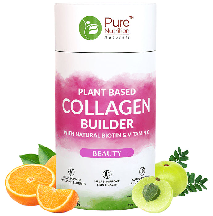 Pure Nutrition Plant Based Collagen Builder with Natural Biotin & Vitamin C - Classic Derma