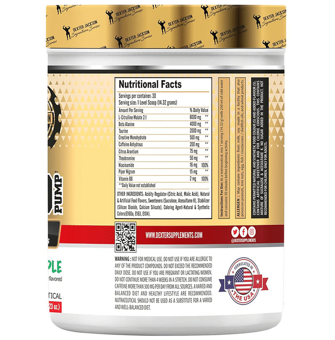 Dexter Jackson Legend Pump Advanced Pre Workout Powder Strawberry Mango